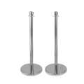 Chrome Stainless Steel Barrier, Stanchion Hotel Barriers Queue Manager/